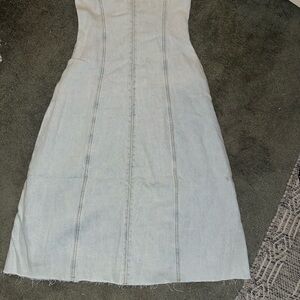 WeWoreWhat Blue Strapless Sheath Dress Cocktail